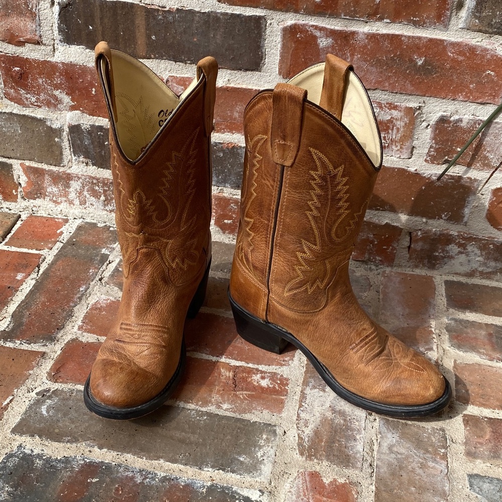 Old West Corona Calf Unisex Children’s Western Boot